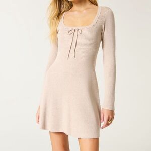 Hollister Sweater-Knit Skater Mini Dress